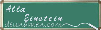 Alla Einstein Visitenkarte